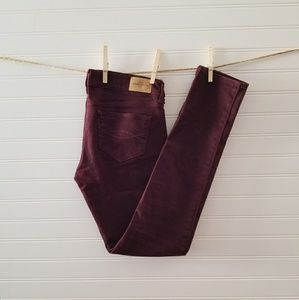 Abercrombie Maroon Skinny Jeans